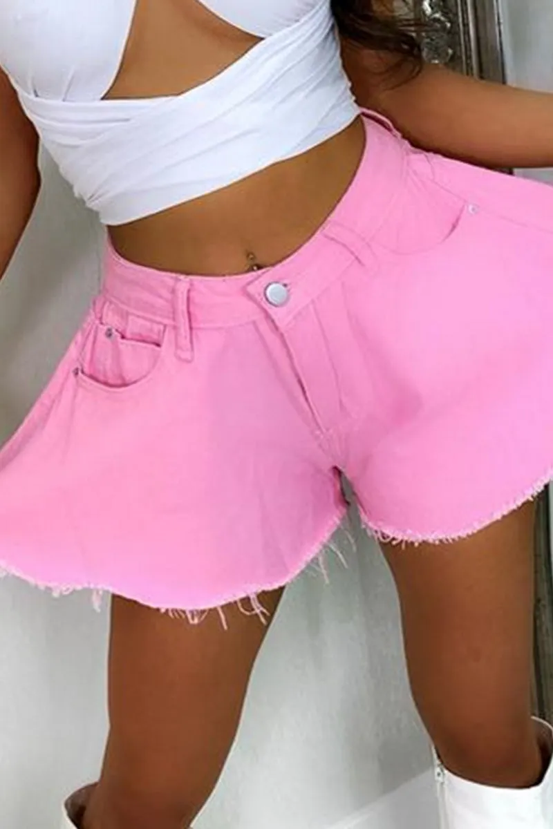 PT3173 Flare Raw Hem Shorts Pant