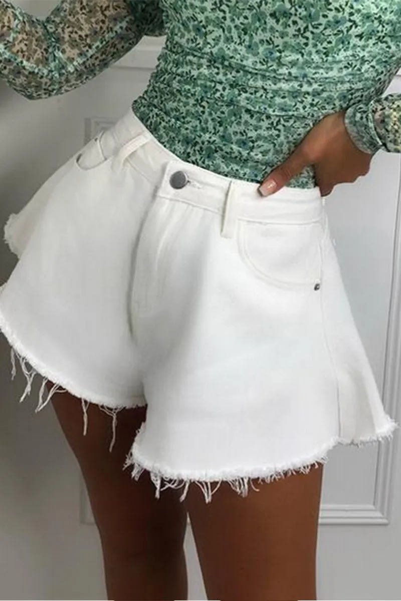 PT3173 Flare Raw Hem Shorts Pant
