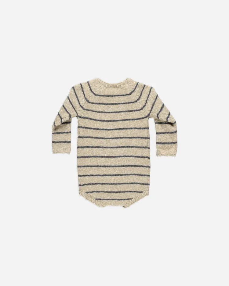 Riggens Knit Romper - Indigo Stripe *LAST ONE - 3/6m*