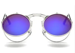 SG353 - Retro Metal Punk Steam Flip Sunglasses