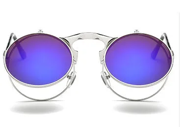 SG353 - Retro Metal Punk Steam Flip Sunglasses