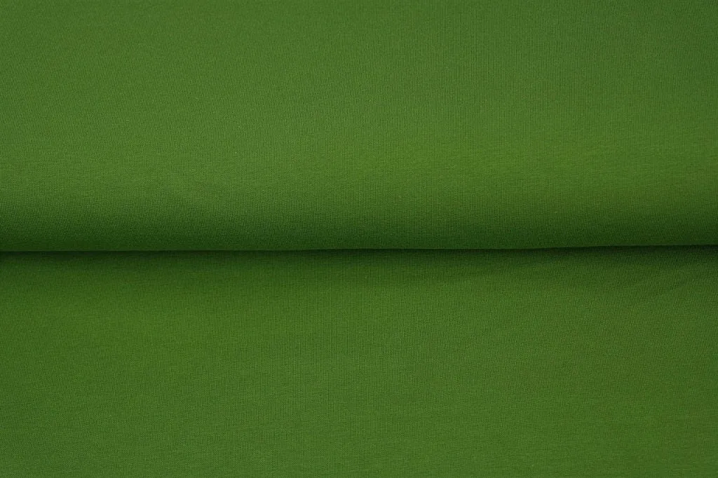 Silky Viscose Spandex Euro Knit Fabric - Beautiful Solid Green Sage Color - 4-Way Stretch - Sold by the 1/2 Yard