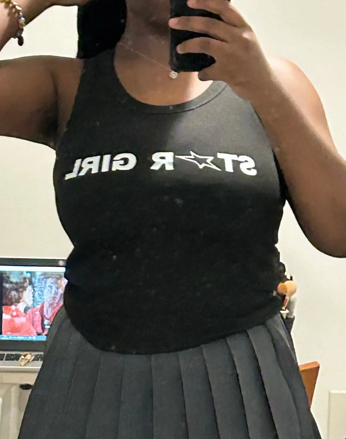 Star girl slogan crop top