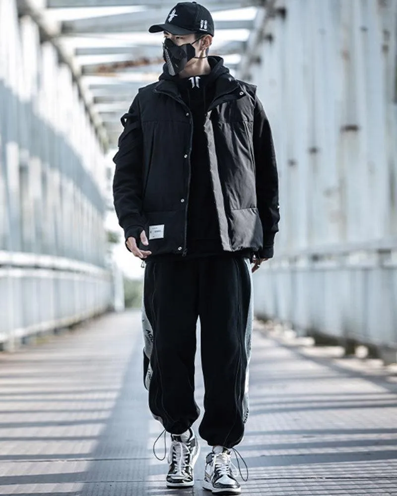 Streetwear Winter Black Vest