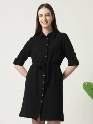 Style Quotient Women Black Knit dress