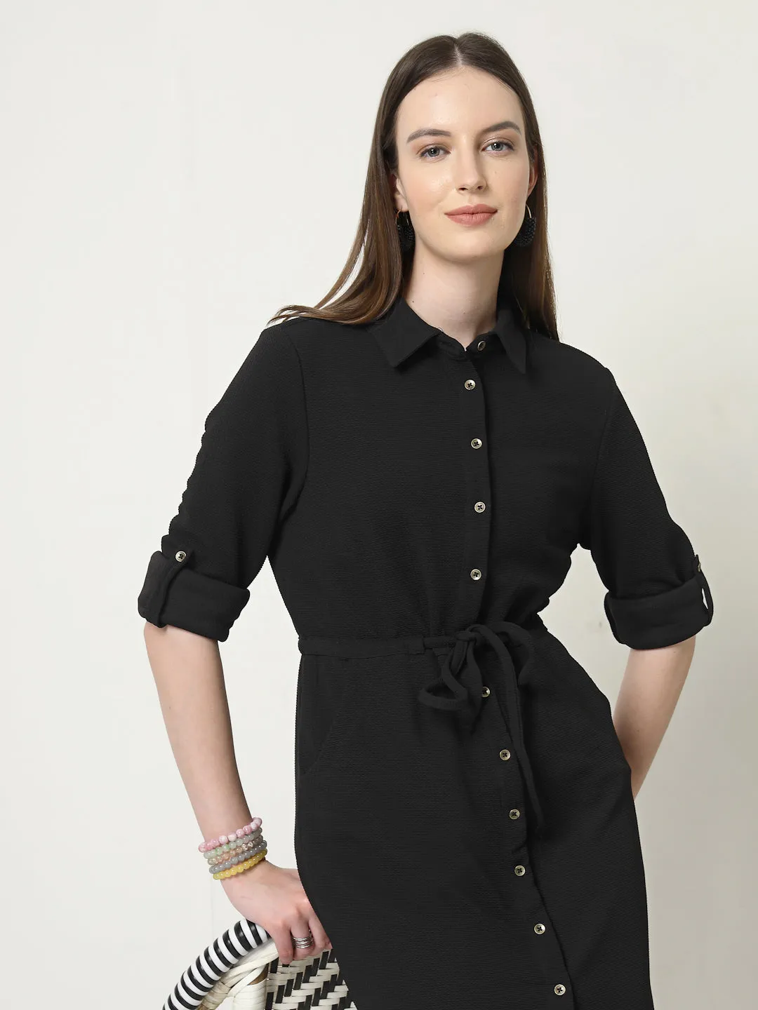 Style Quotient Women Black Knit dress
