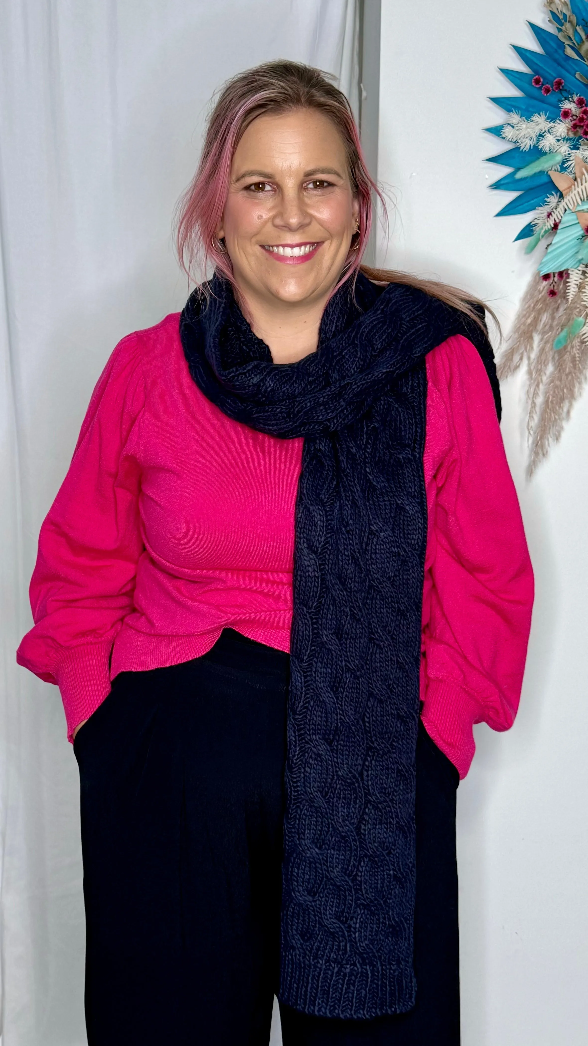 Thelma Scarf - Navy
