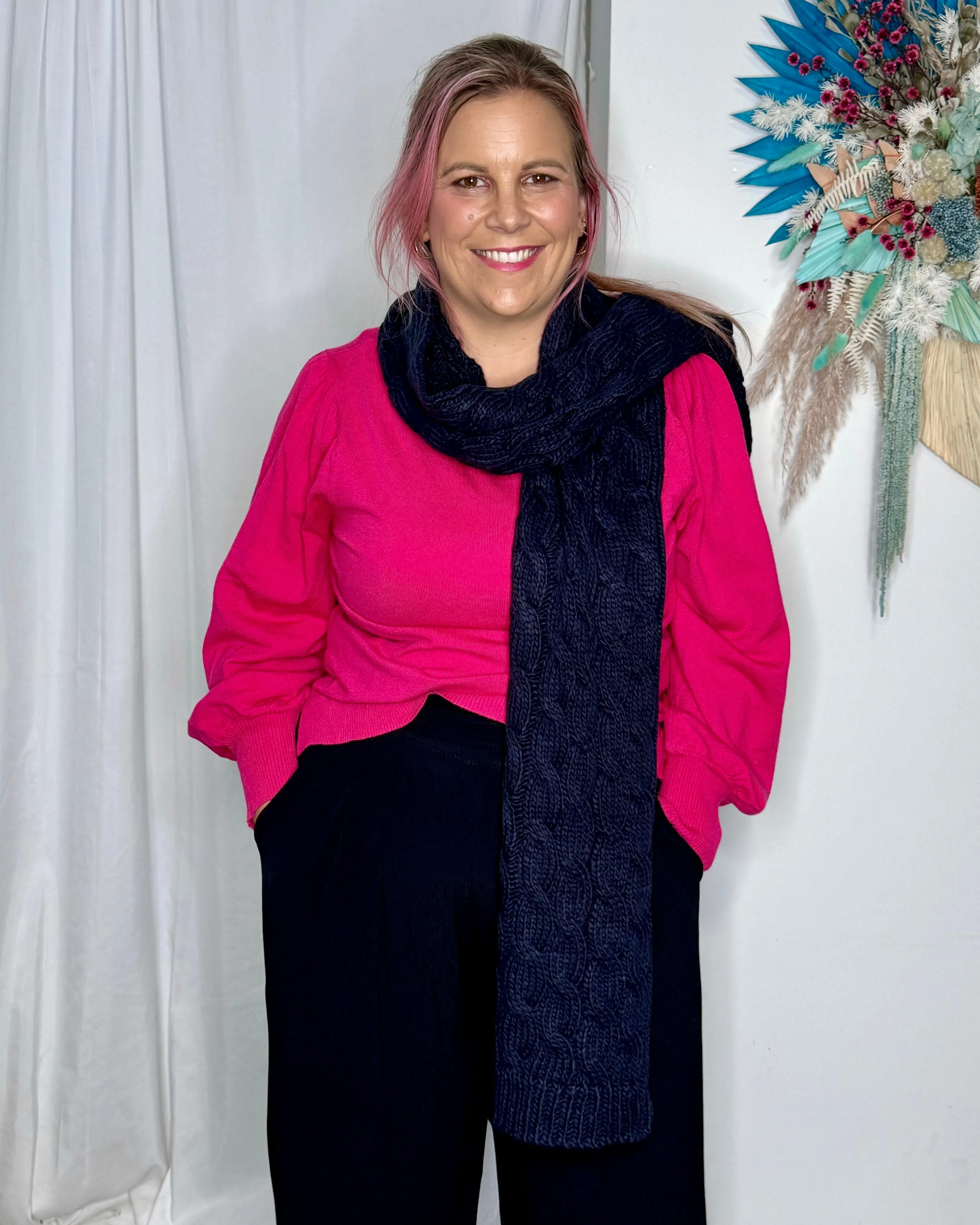 Thelma Scarf - Navy