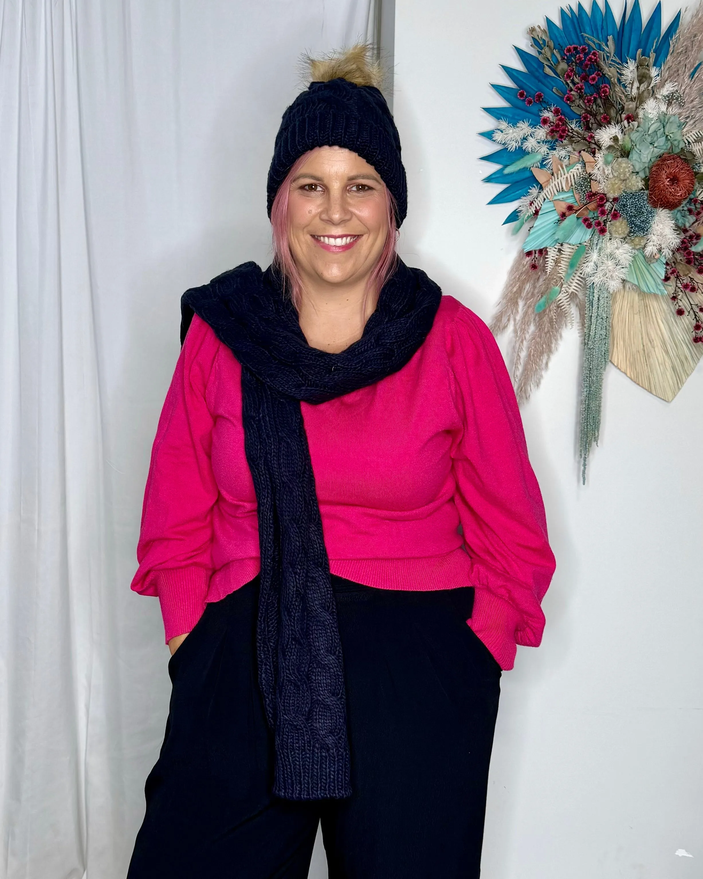 Thelma Scarf - Navy
