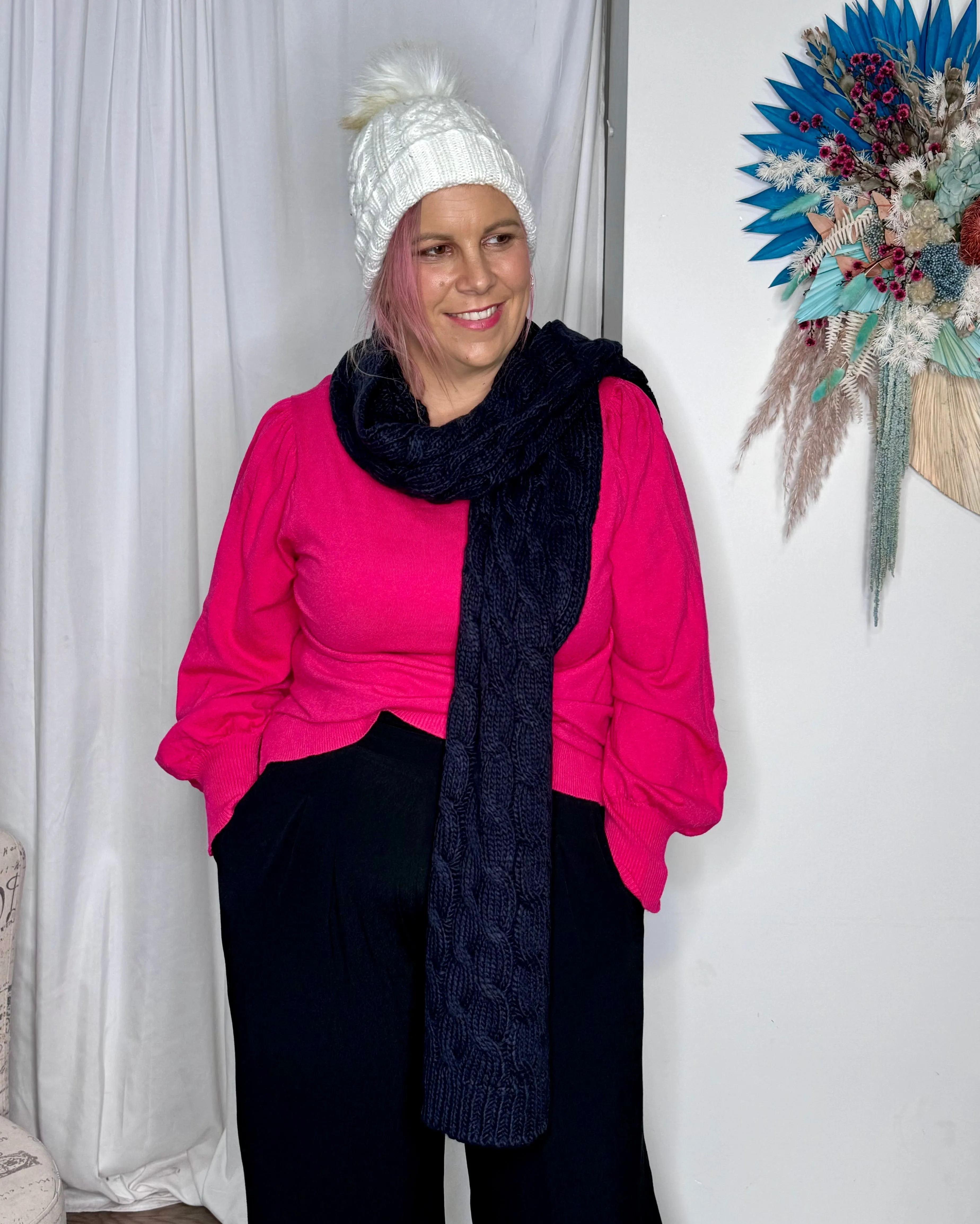 Thelma Scarf - Navy