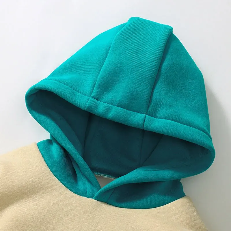 Toddler/Kid's Hooded Cotton Top with Pants Set