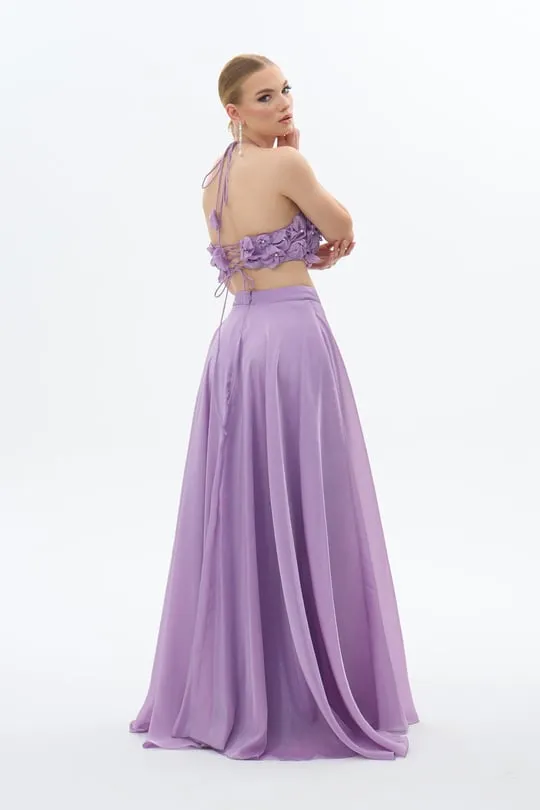 Two Pieces Maxi Dress Floral