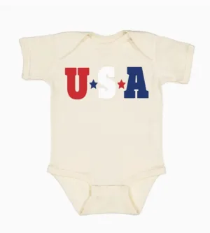 USA Multi Short Sleeve Bodysuit