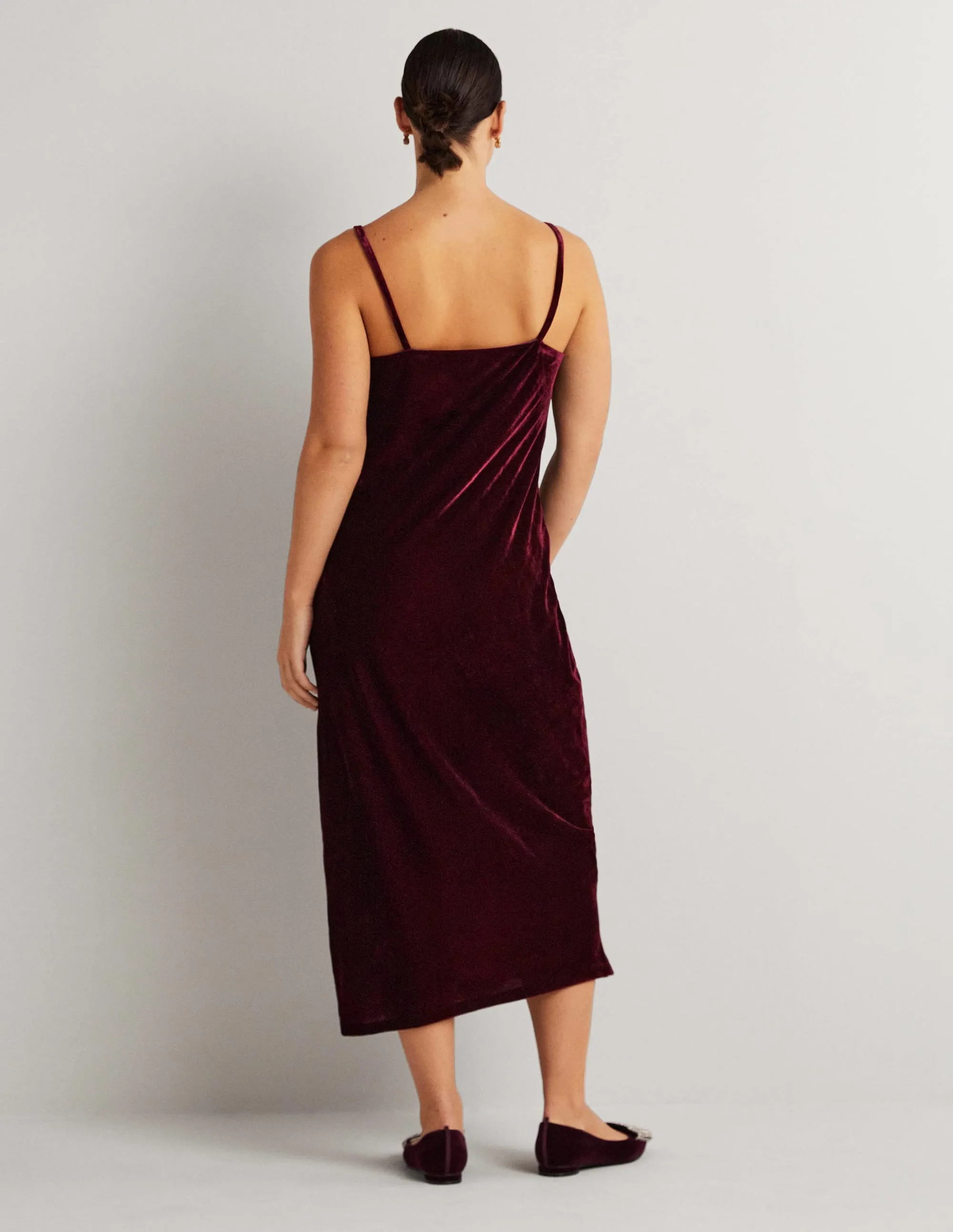 Velvet Slip Dress-Ruby Ring
