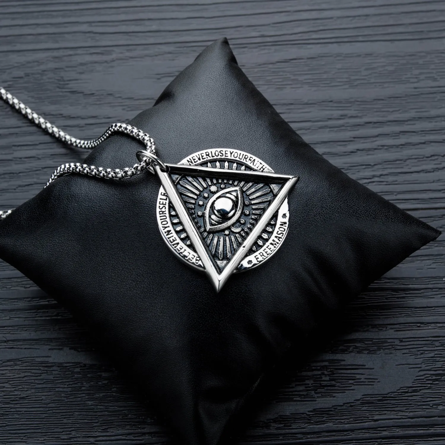 Vintage Titanium Devil's Eye Fashion Punk Pendant