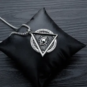 Vintage Titanium Devil's Eye Fashion Punk Pendant
