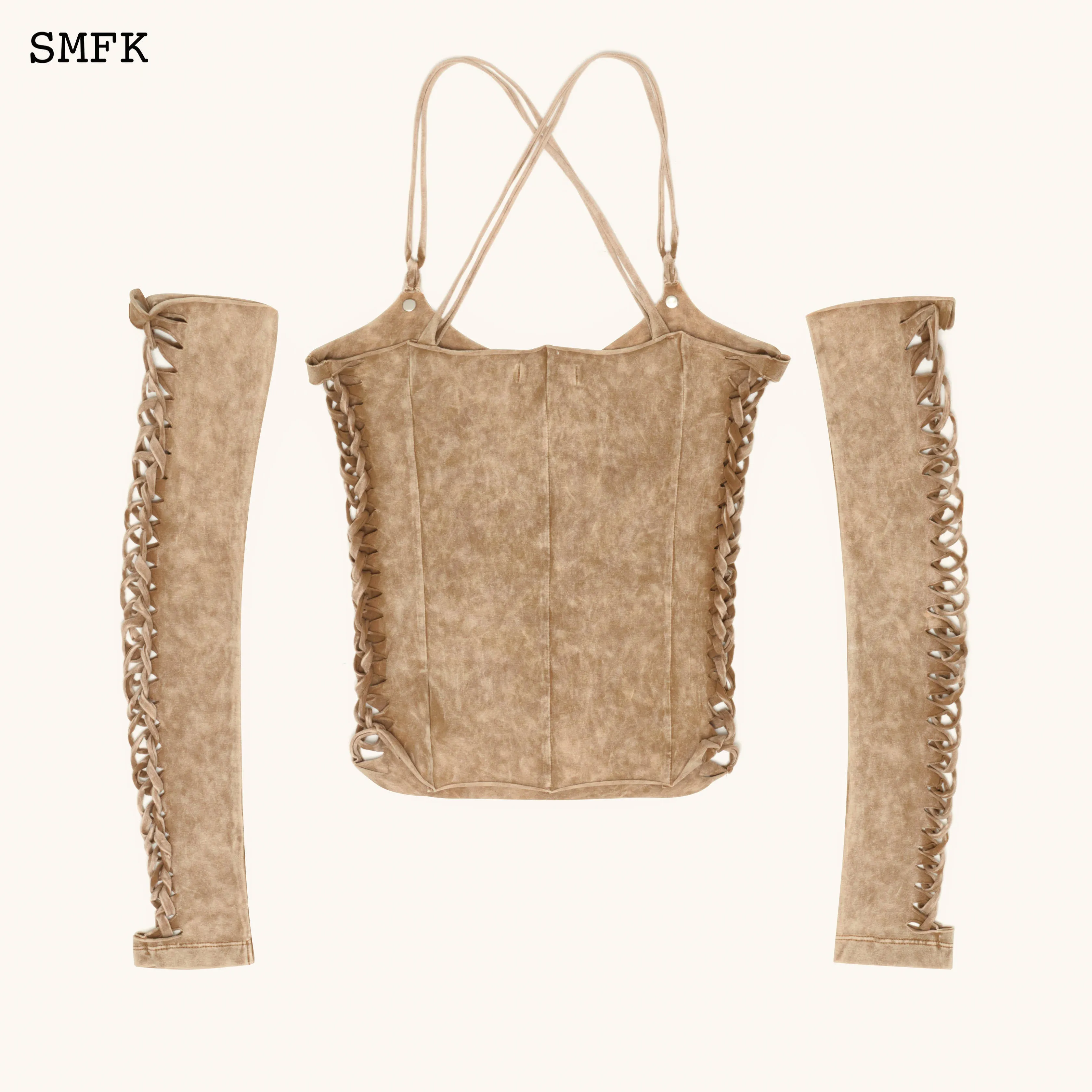 WildWorld Cobra Weaved Suspender Top Set