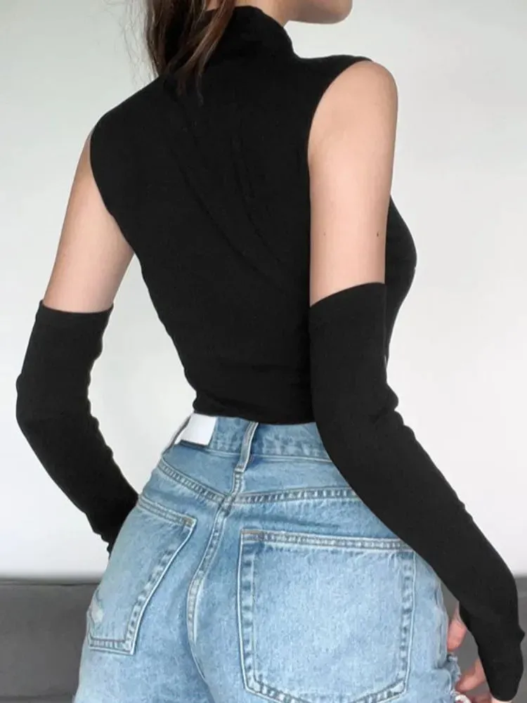 Women Cartoon Letter Printing Sleeveless Bodysuit