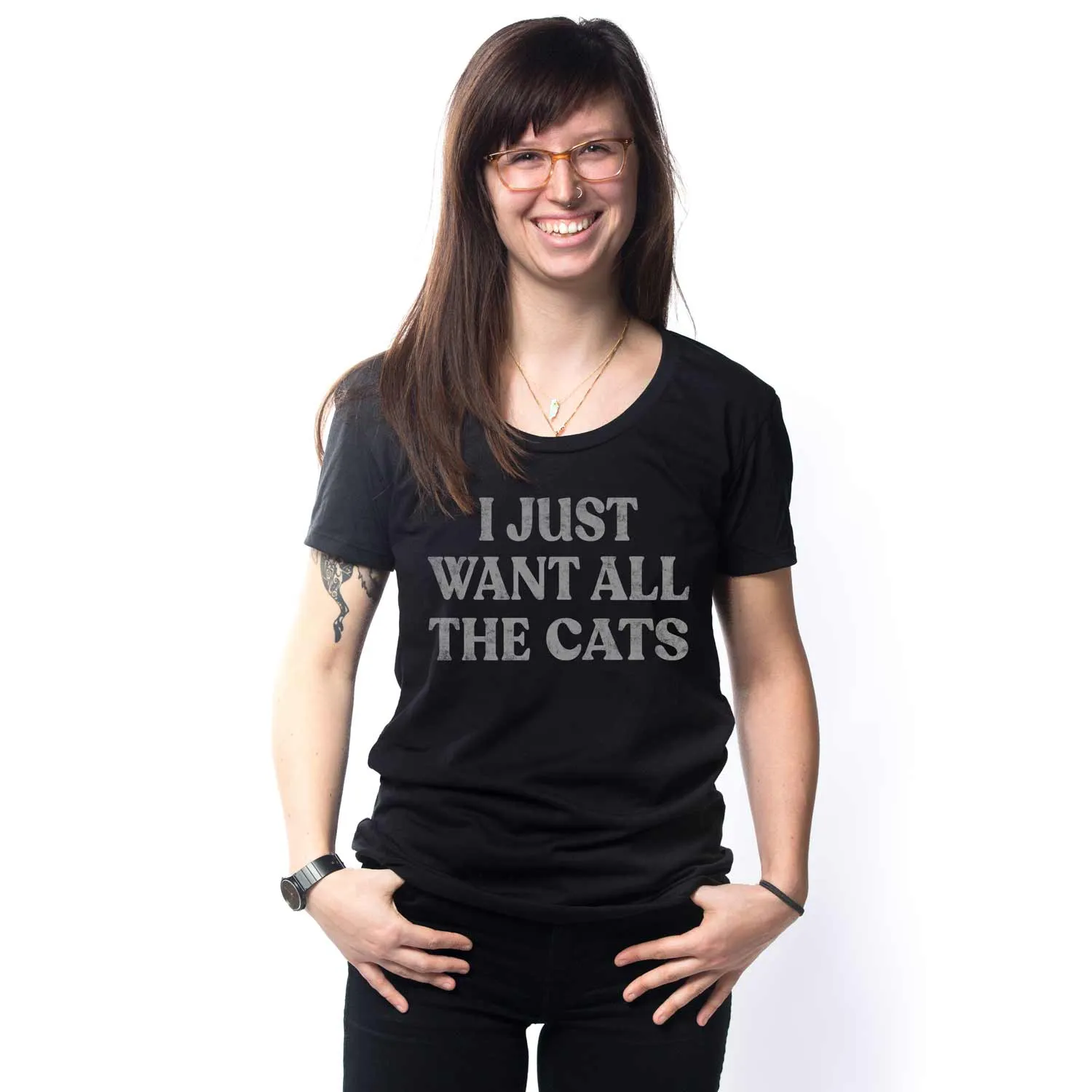 Women's I Just Want All The Cats T-shirt