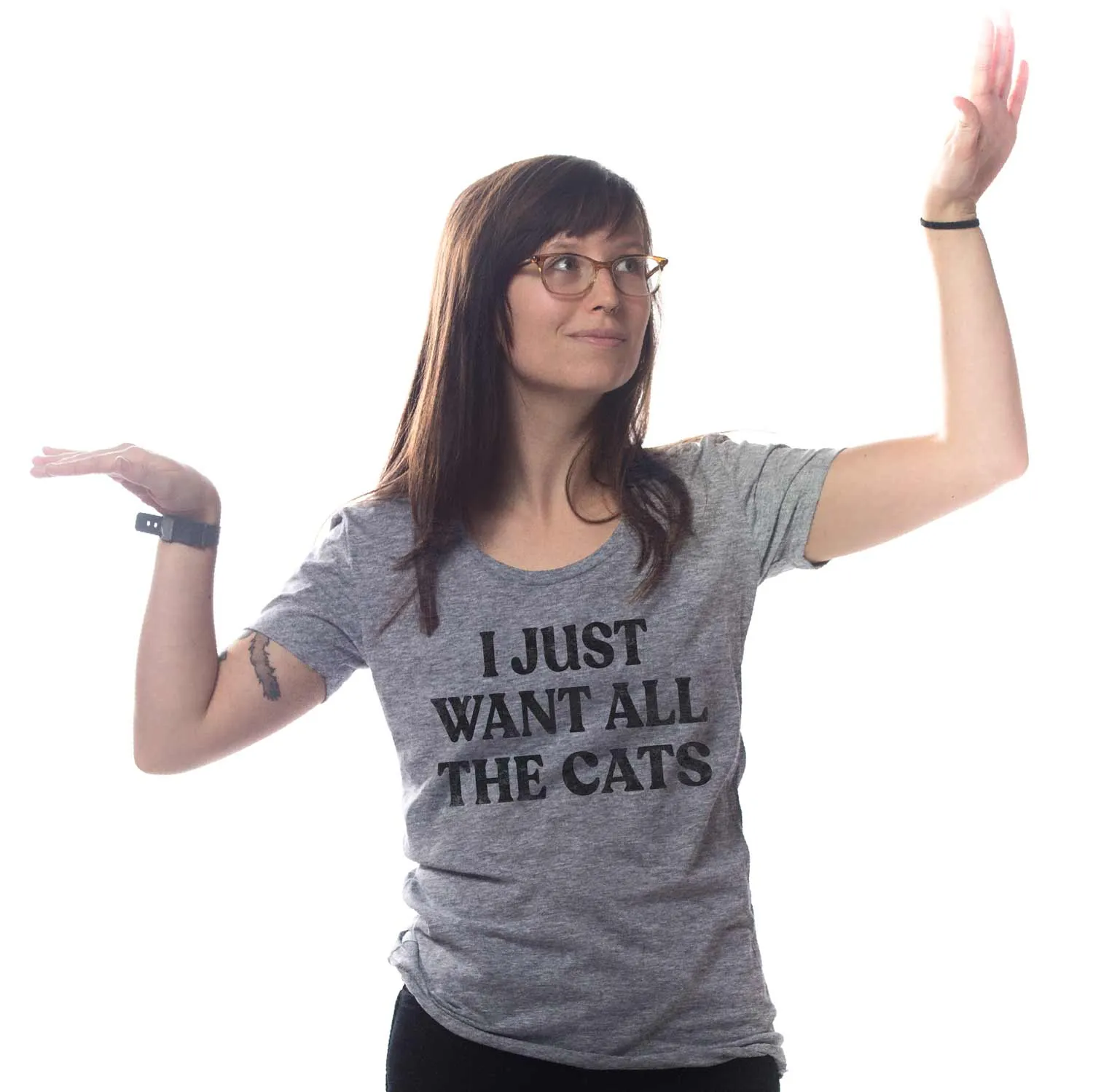Women's I Just Want All The Cats T-shirt